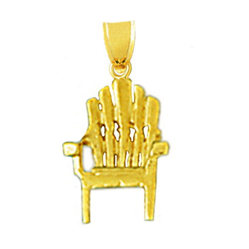 Image of ID 1 14K Gold 3D Beach Chair Charm