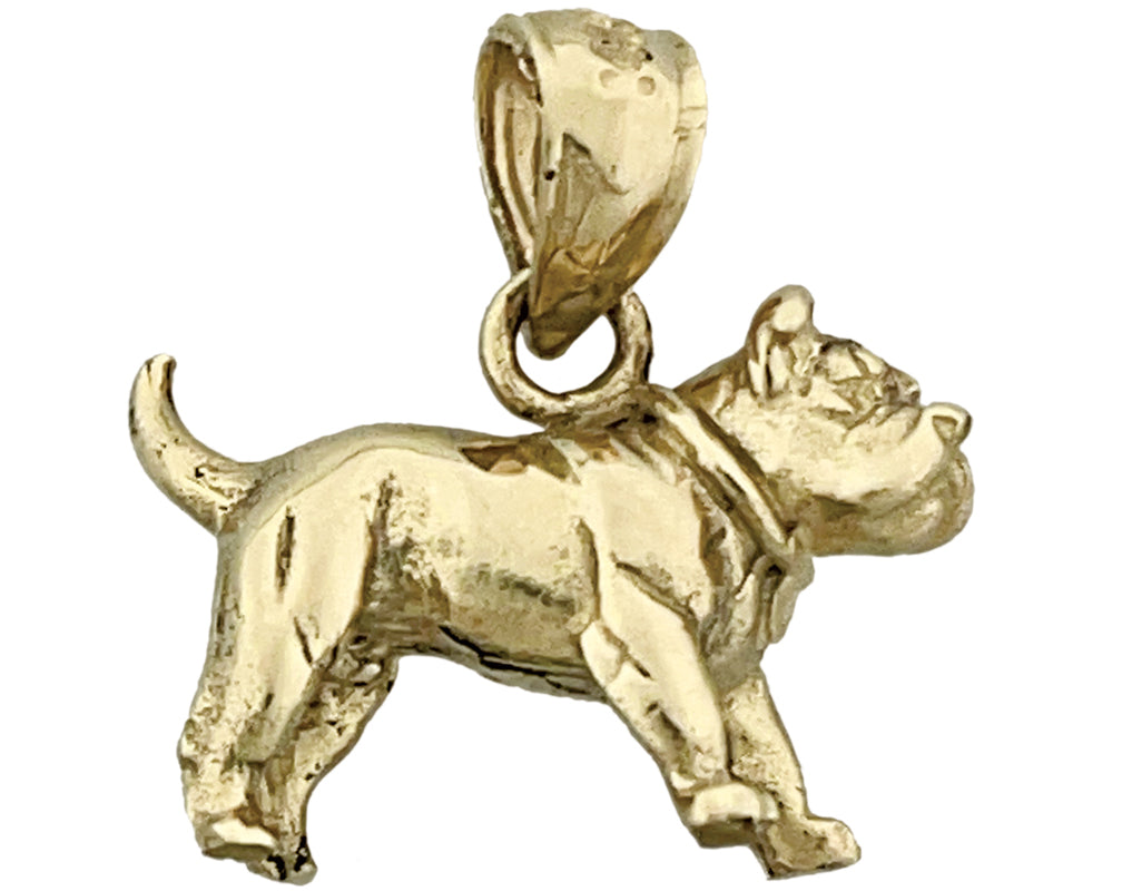 Image of ID 1 14K Gold 3D Bulldog Charm