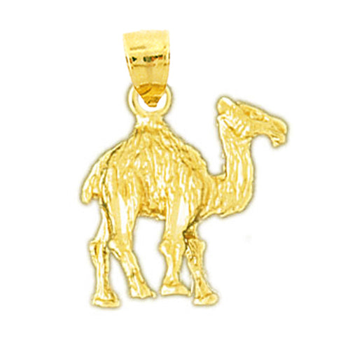 Image of ID 1 14K Gold 3D Camel Pendant