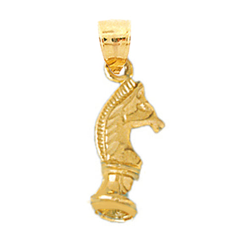 Image of ID 1 14K Gold 3D Chess Charm