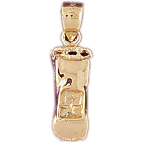 Image of ID 1 14K Gold 3D Convertible Roadster Charm