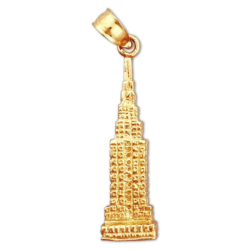 Image of ID 1 14K Gold 3D Empire State Building Charm