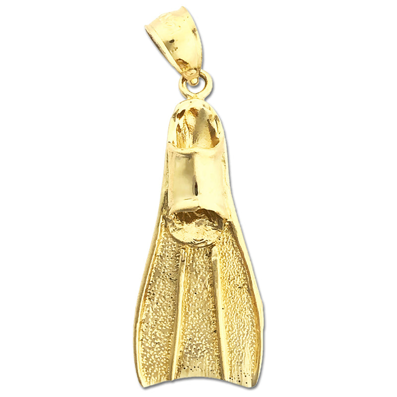 Image of ID 1 14K Gold 3D Flipper Pendant