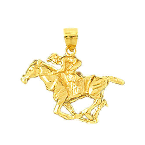 Image of ID 1 14K Gold 3D Galloping Horse Charm