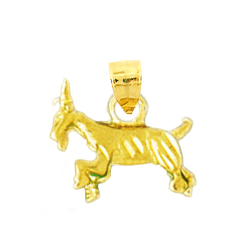 Image of ID 1 14K Gold 3D Goat Charm