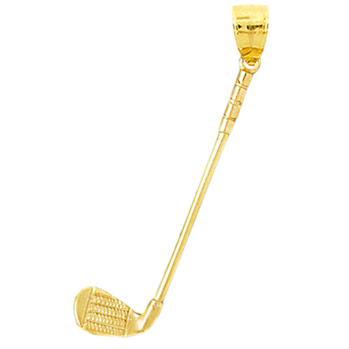 Image of ID 1 14K Gold 3D Golf Club Pendant