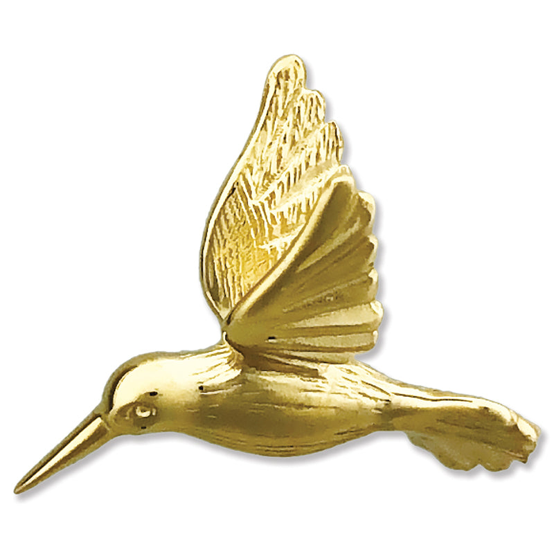 Image of ID 1 14K Gold 3D Hummingbird Charm Slide