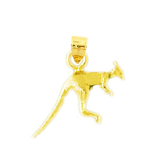 Image of ID 1 14K Gold 3D Kangaroo Charm