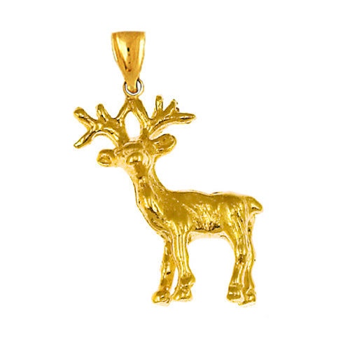Image of ID 1 14K Gold 3D Moose Charm