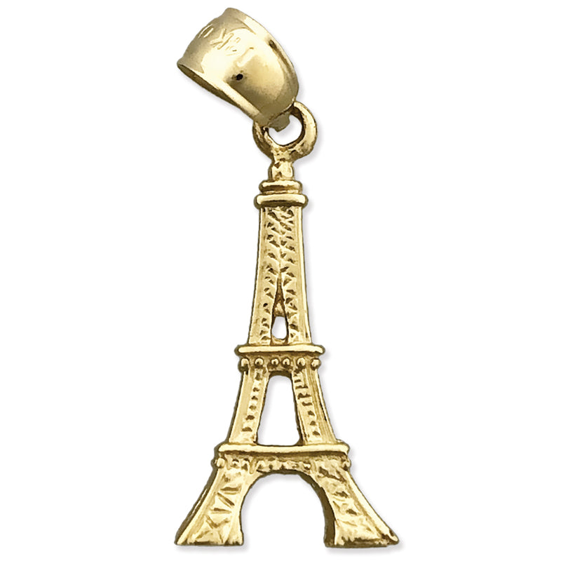 Image of ID 1 14K Gold 3D Paris Eiffel Tower Charm