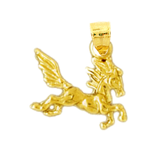 Image of ID 1 14K Gold 3D Pegasus Charm