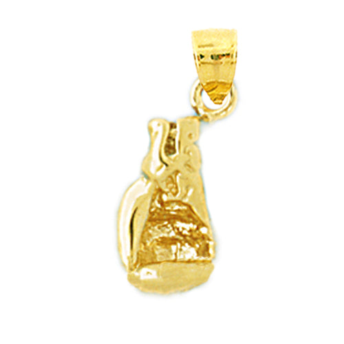 Image of ID 1 14K Gold 3D Pro Boxing Glove Charm