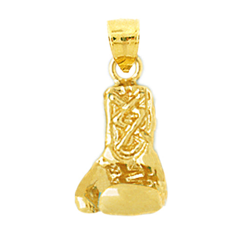 Image of ID 1 14K Gold 3D Professional Boxing Glove Charm
