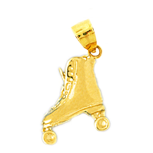 Image of ID 1 14K Gold 3D Roller Skate Charm