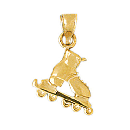 Image of ID 1 14K Gold 3D Rollerblade Charm