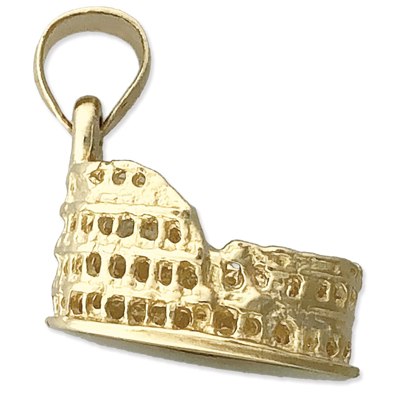 Image of ID 1 14K Gold 3D Roman Colosseum Charm