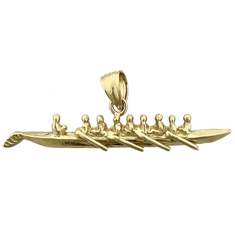 Image of ID 1 14K Gold 3D Rowing Pendant
