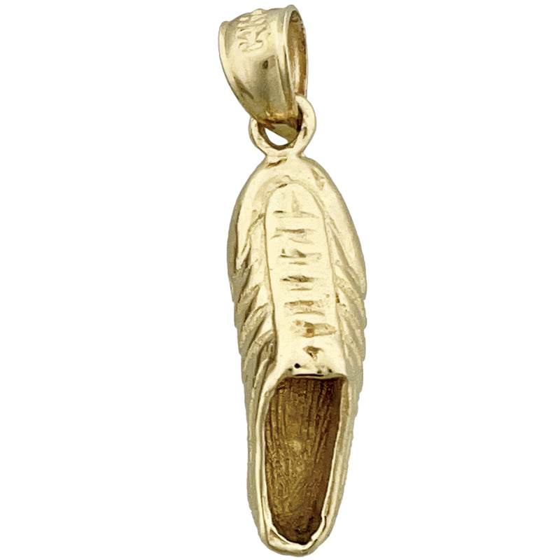 Image of ID 1 14K Gold 3D Running Shoe Charm