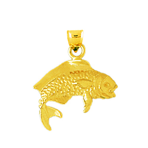 Image of ID 1 14K Gold 3D Sea Water Fish Charm