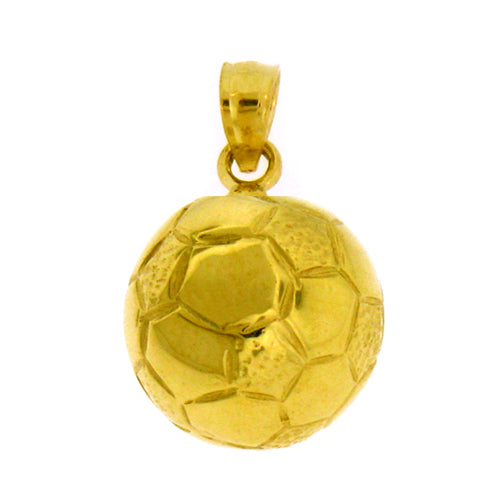 Image of ID 1 14K Gold 3D Soccer Ball Charm