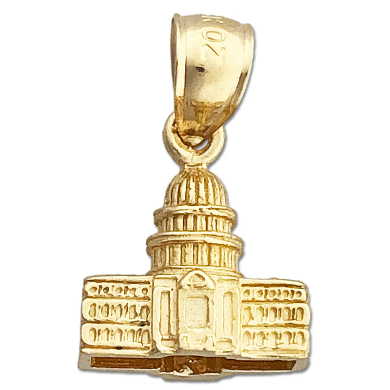 Image of ID 1 14K Gold 3D US Capitol Building Washington DC Charm