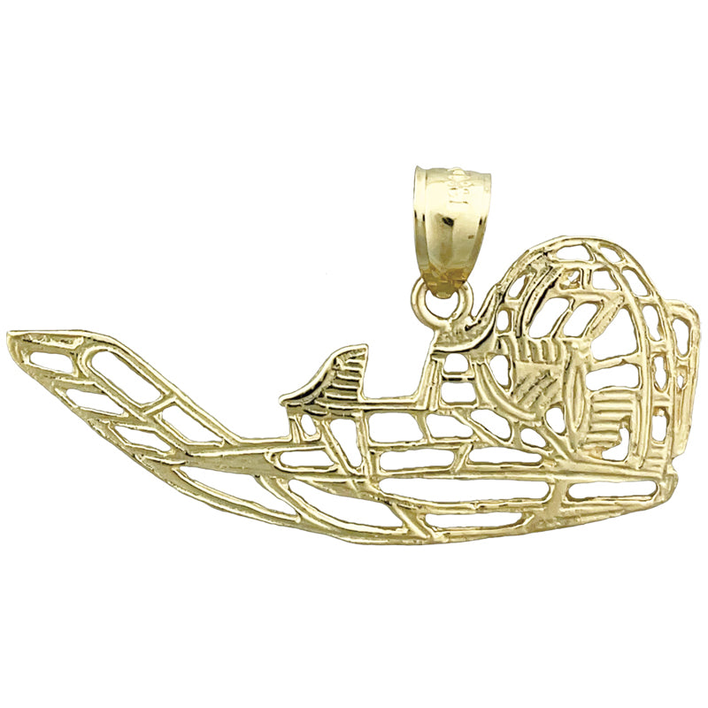 Image of ID 1 14K Gold 40MM Airboat Pendant