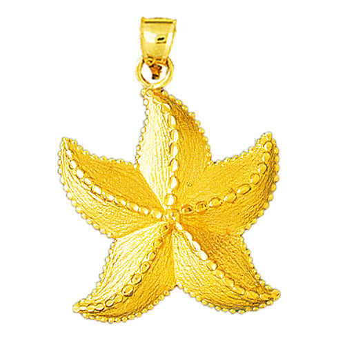 Image of ID 1 14K Gold 40MM Starfish Pendant
