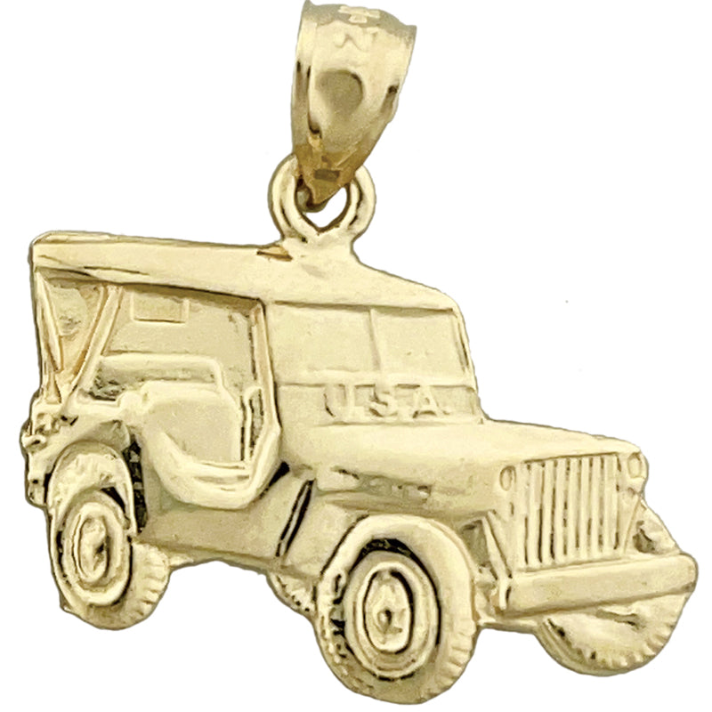 Image of ID 1 14K Gold 4WD Jeep Charm