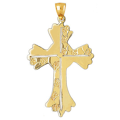 Image of ID 1 14K Gold 60MM Cross Pendant