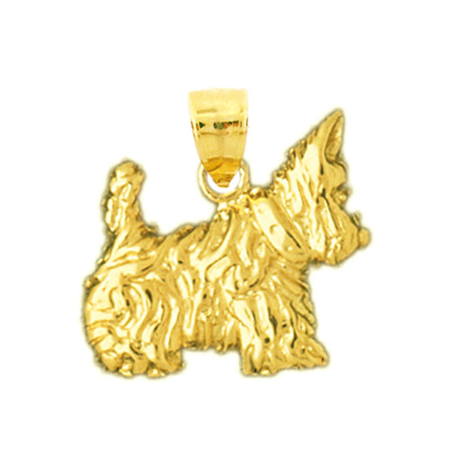 Image of ID 1 14K Gold Aberdeen Scottish Terrier Pendant
