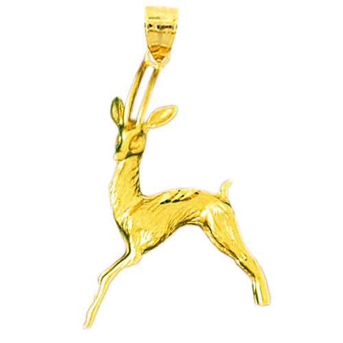 Image of ID 1 14K Gold Adolescent Deer Pendant