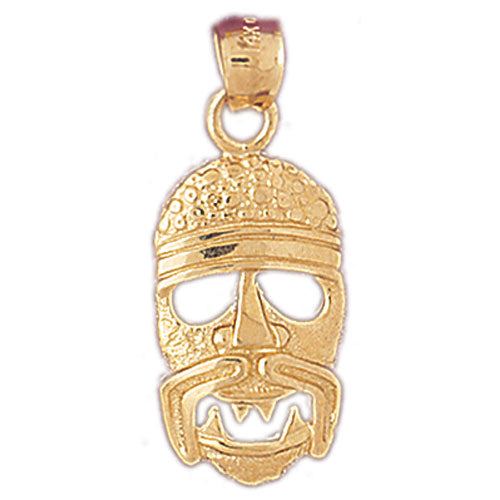 Image of ID 1 14K Gold American Indian Native Mask Charm