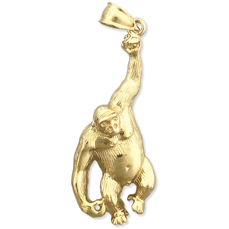 Image of ID 1 14K Gold Ape Pendant