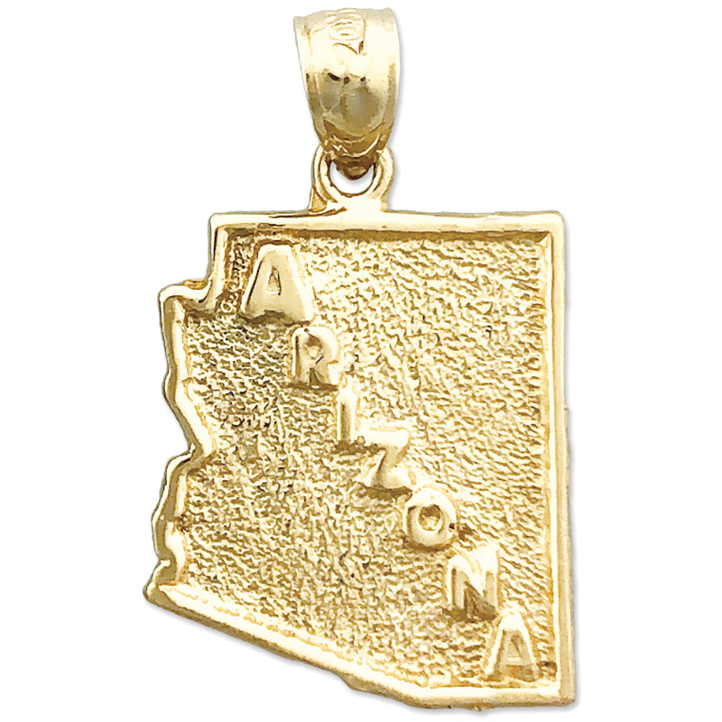 Image of ID 1 14K Gold Arizona State Map Charm