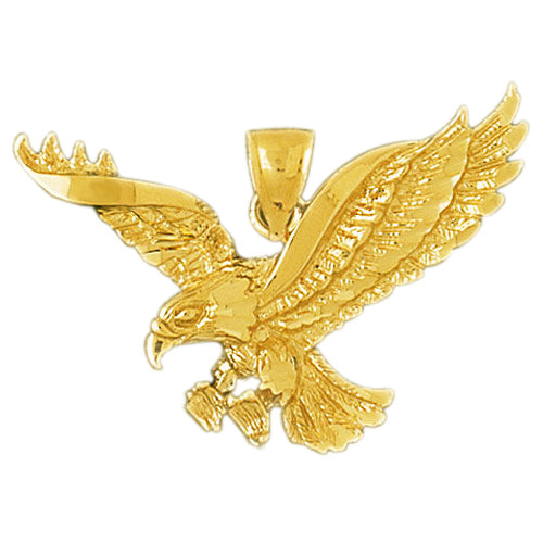 Image of ID 1 14K Gold Bald Eagle Pendant