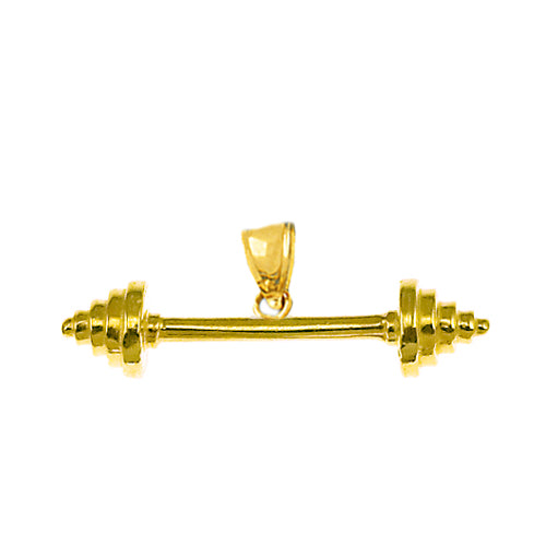 Image of ID 1 14K Gold Barbell Charm