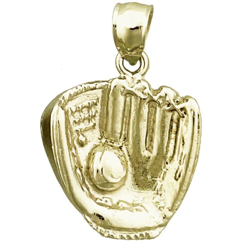 Image of ID 1 14K Gold Baseball Glove Pendant