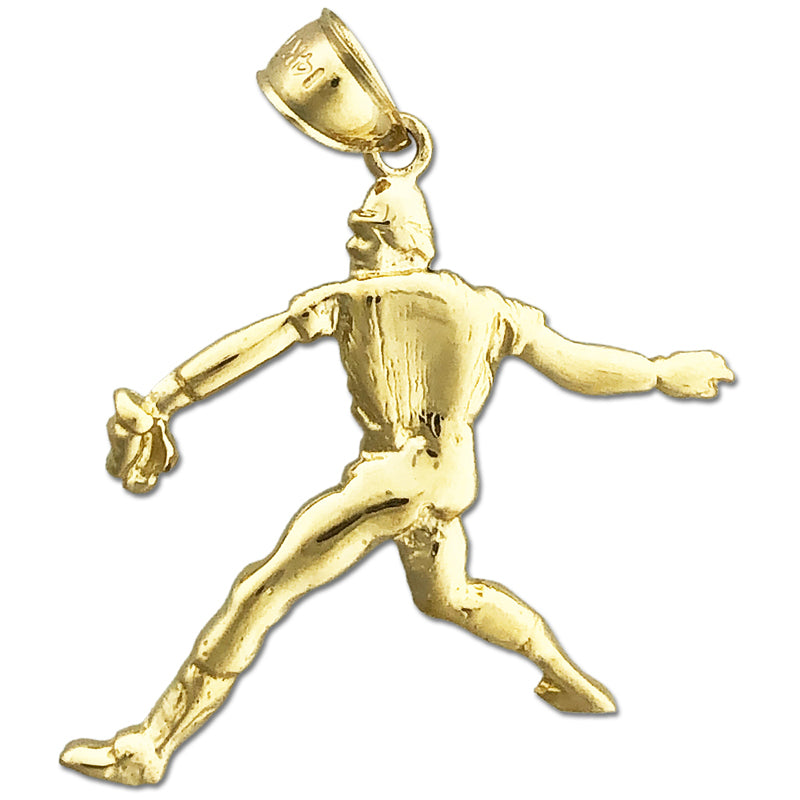 Image of ID 1 14K Gold Baseball Pitcher Pendant