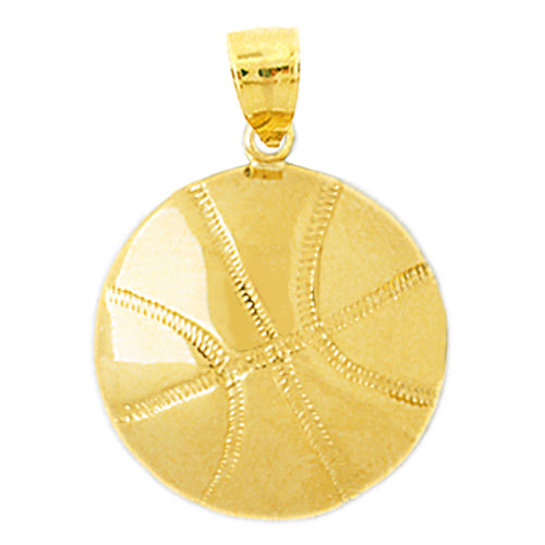 Image of ID 1 14K Gold Basketball Pendant