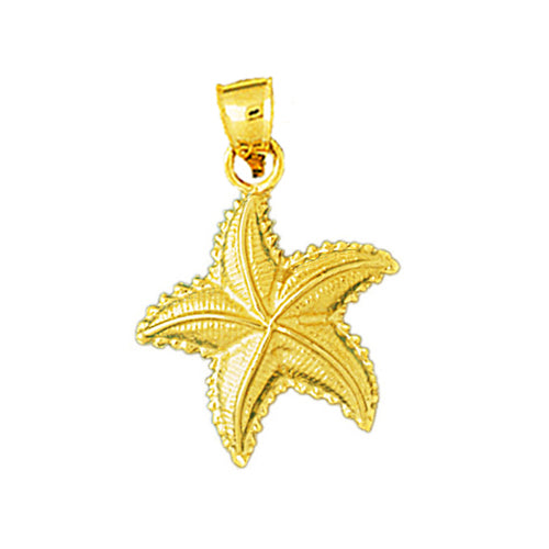 Image of ID 1 14K Gold Beaded Outline Starfish Charm