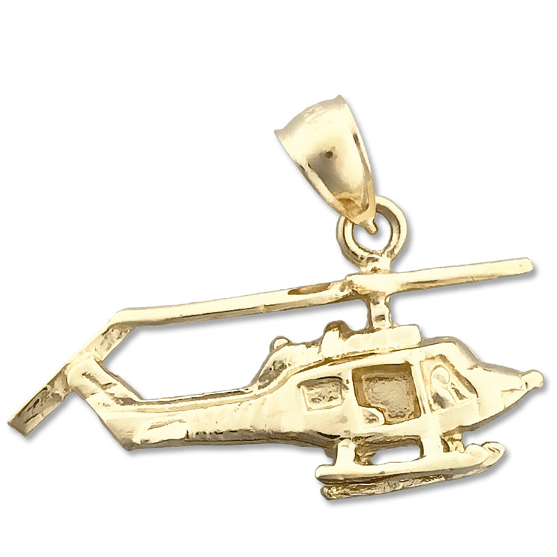 Image of ID 1 14K Gold Bell Helicopter Pendant