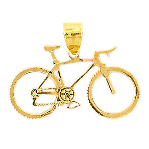 Image of ID 1 14K Gold Bicycle Pendant