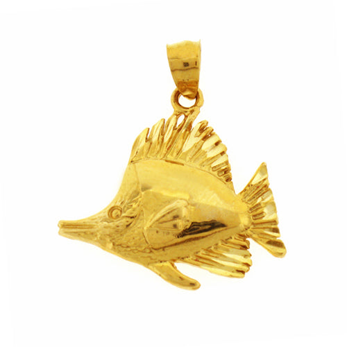 Image of ID 1 14K Gold Big Fin Fish Charm