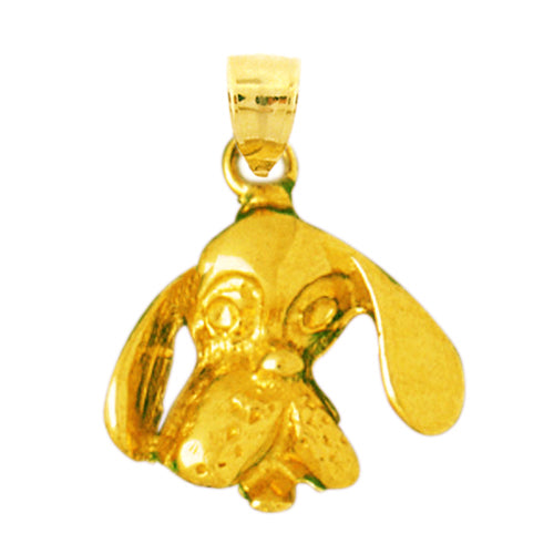 Image of ID 1 14K Gold Bloodhound Head Charm
