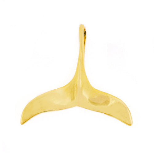 Image of ID 1 14K Gold Blue Whale Tail Fluke Pendant