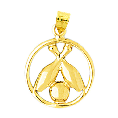 Image of ID 1 14K Gold Bowling Pins Medallion