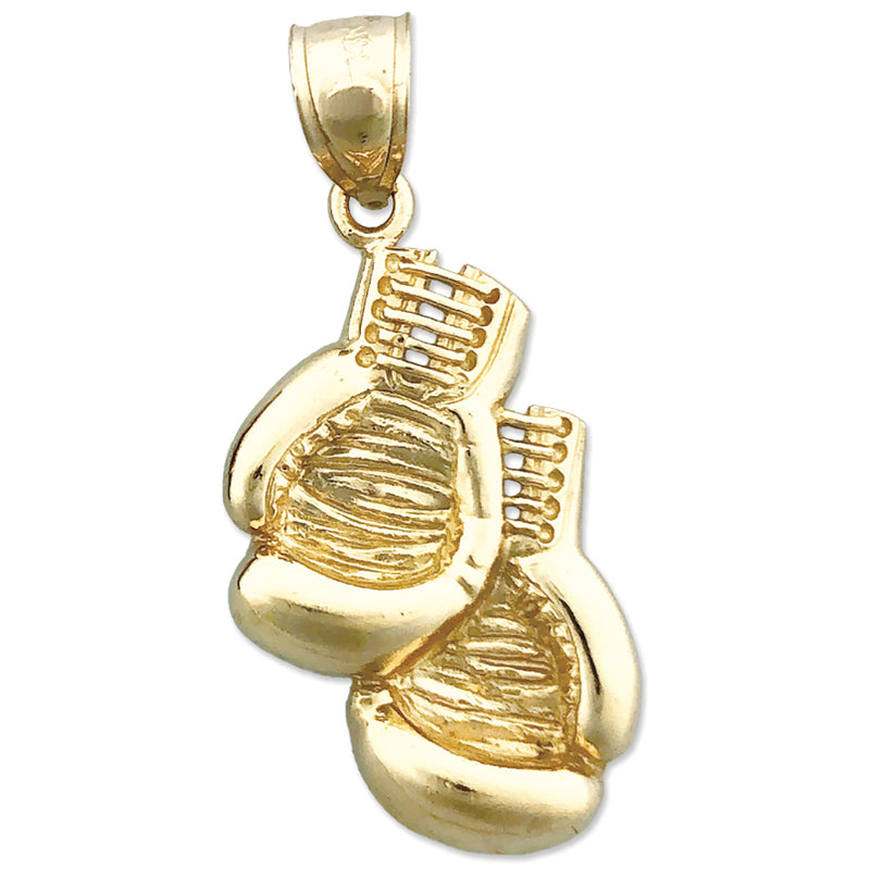 Image of ID 1 14K Gold Boxing Gloves Pendant