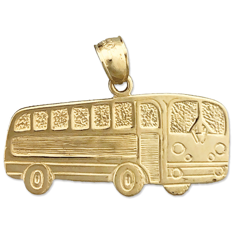 Image of ID 1 14K Gold Bus Pendant