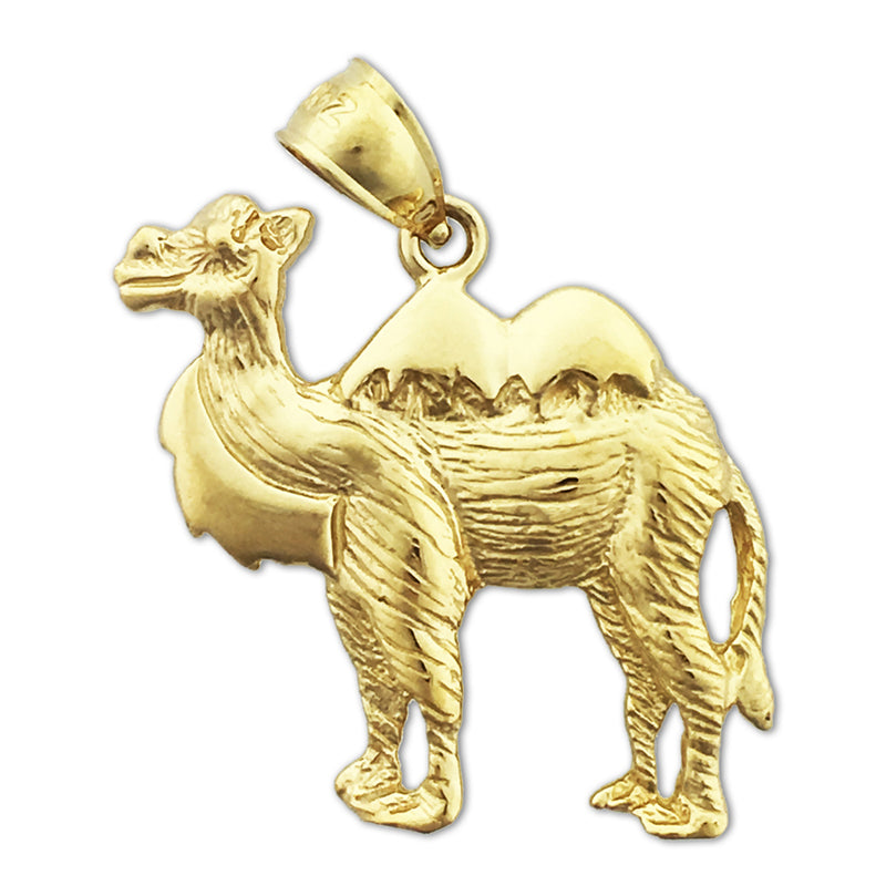 Image of ID 1 14K Gold Camel with Two Humps Pendant