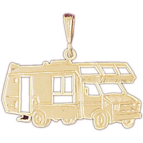 Image of ID 1 14K Gold Caravan RV Pendant